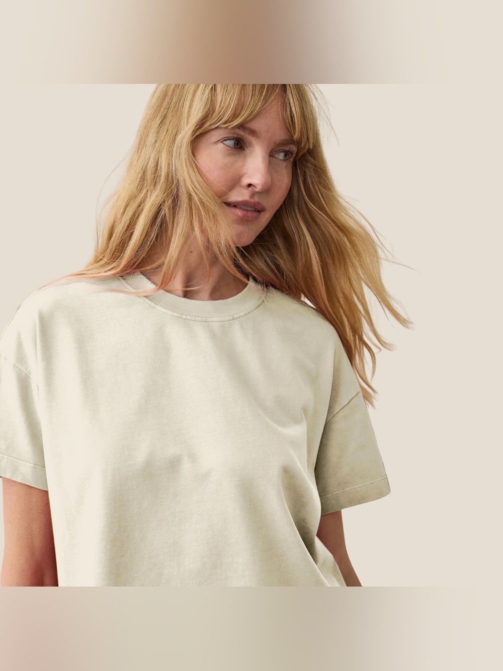 Marine Layer Women's Luxe Jersey Crew Tee / NWOT / M / whitecap / Ptp-23” $58